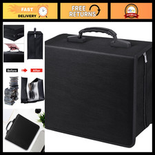 CD/DVD Binder Case Holder 400 Capacity Wallet Storage Album - White Black