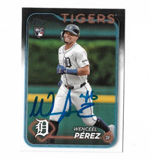 Detroit Tigers WENCEEL PEREZ  Signed 2024 Topps Update Card #US233