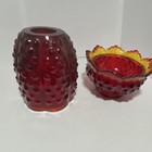 Fenton Amberina Hobnail Glass Fairy Lamp — photo 3