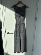 FP beach free people - Mindy Backless Sweater Midi Dress - black white - medium