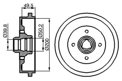 2x BOSCH Bremstrommel 0 986 477 041 für VW SKODA SEAT AUDI FAVORIT FELICIA 80 B2