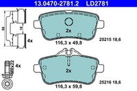 Bremsbelagsatz FÜR MERCEDES-BENZ M-KLASSE (W166) - ATE 13.0470-2781.2