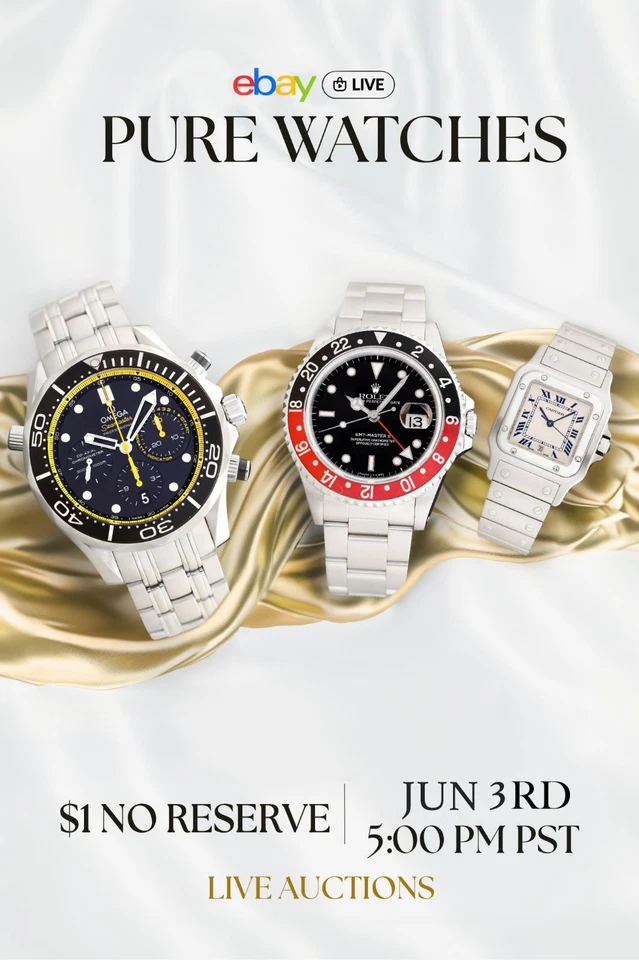 🔥 $1 ROLEX AUCTIONS: COKE GMT & MORE! ⌚ | Pure Watches Second Live Show!