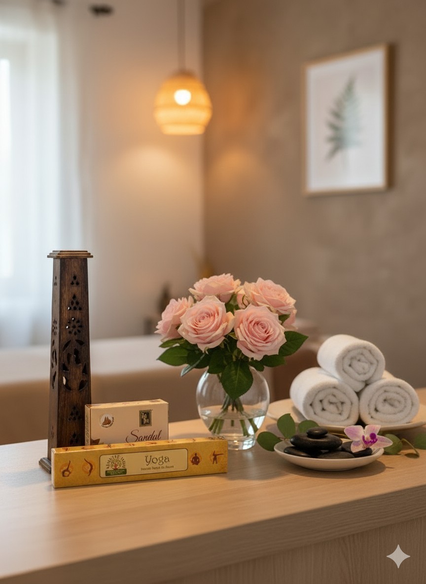 Wooden Incense Burner Tower | Handmade Holder for Sticks & Cones | Yoga