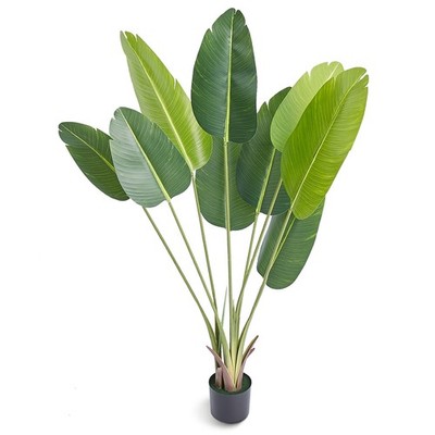Uimoso 5 FT Artificial Birds of Paradise Tree - Realistic Green Faux Plant