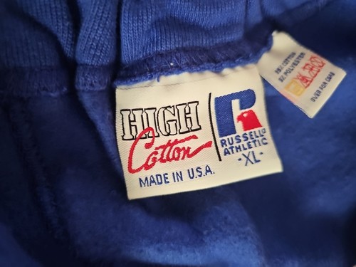 Pantalones deportivos Russell de colección años 90 atléticos de algodón azul con bolsillo hechos en EE. UU. talla XL - Imagen 2 de 12