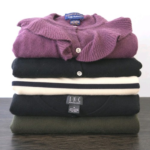 (×5) 100% Cashmere Sweaters CUTTERS 2.5 LB Damaged Holes Upcycle Fabric DIY