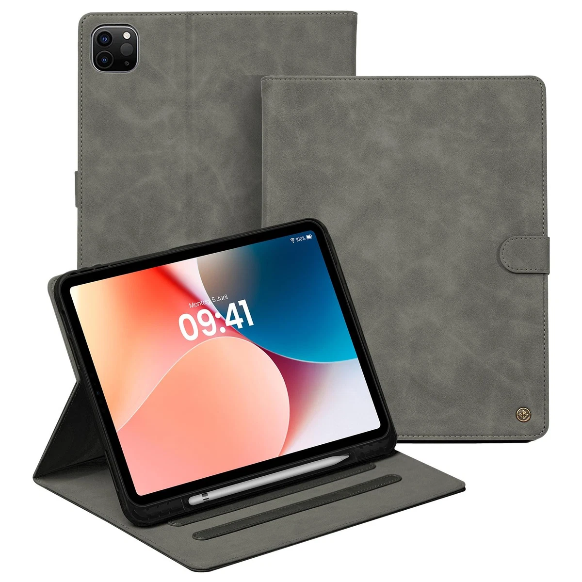 Aswant Custodia iPad 7a Generazione Cover in Pelle PU Albero in Rilievo Portafoglio Flip Case Funzione Auto Sleep/Wake Custodie per iPad 10.2 Pollici 2019,iPad Pro/iPad Air 3 10.5 Pollice - Oro Rosa