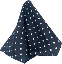Polka Dot Pocket Square - 17" Handkerchief - 12mm Silk Twill - 100 Silk