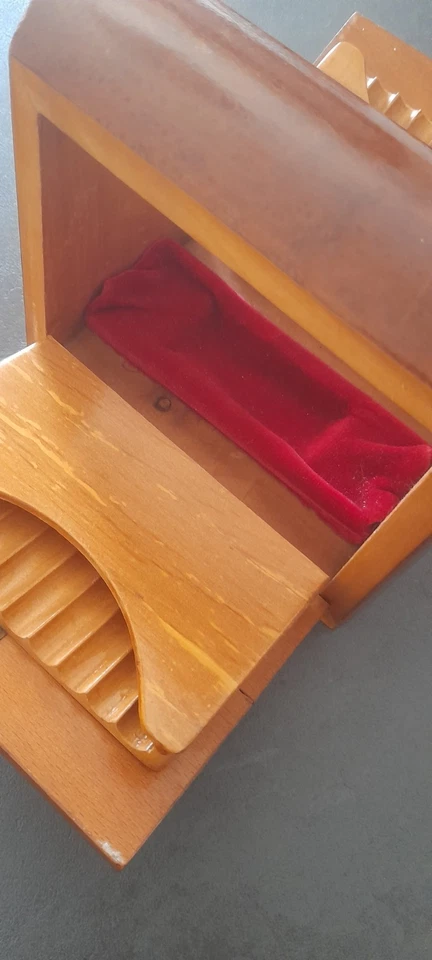 portasigarette vintage anni '50 In Legno - ENTRA  - Immagine 3 di 4