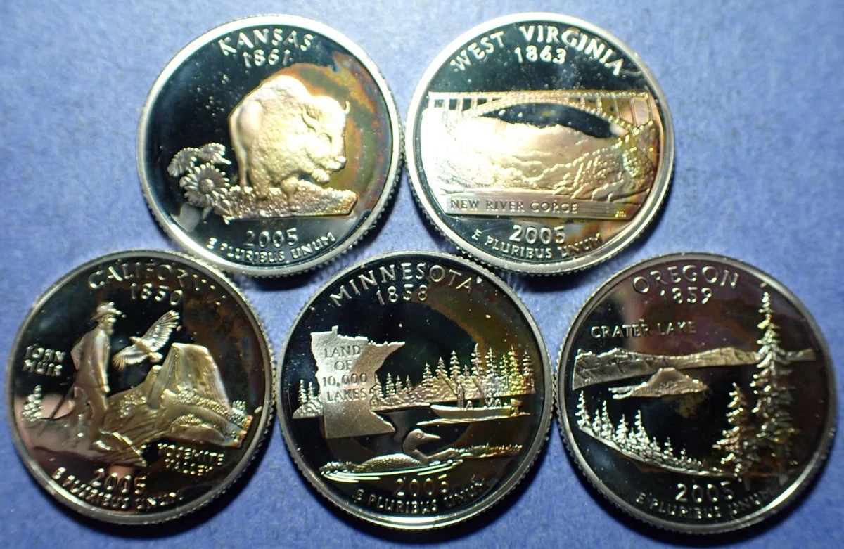 Uncirculated 2005 Partial/Incomplete Set US State Quarters (1999