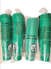 Flanigan’s Bar & Grill Green Plastic Cups w/ Lids Lot of 40 South Florida