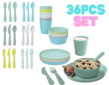 Kids Plate Bowl Cup Set Children Cutlery Cup Toddler & Baby Spoons fork Cup Set