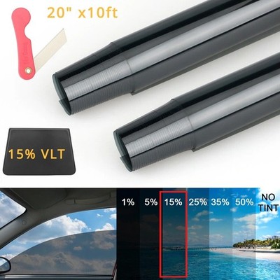 20''x10ft Uncut Roll Window Tint Film VLT 15% UV Block for Car/Home/Office Glass