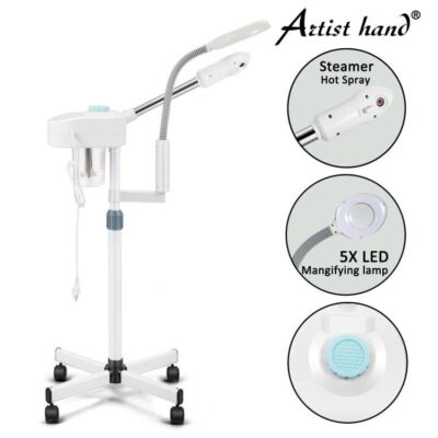 2IN1 Facial Steamer 5x Magnifying Lamp Hot Ozone Salon Spa Beauty Equipment