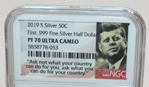2019-S Kennedy .999 Silver Half Dollar NGC PF70UC [104WEJ]