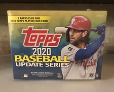 2020 Topps Baseball Update Series Box 7 Pack Plus Exclusive Coin Card