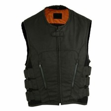 MEN'S MOTORCYCLE SWAT STYLE TEXTILE VEST CONCEAL POCKETS - UMA6