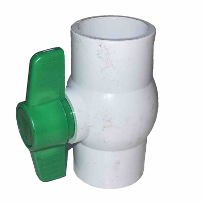 Jones Stephens 1-1/2 in. x 1-1/2 in. PVC Straight Ball Valve with Solvent Ends