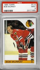 1985 Topps #114 Bob MURRAY - PSA 9+++ Blackhawks RARE