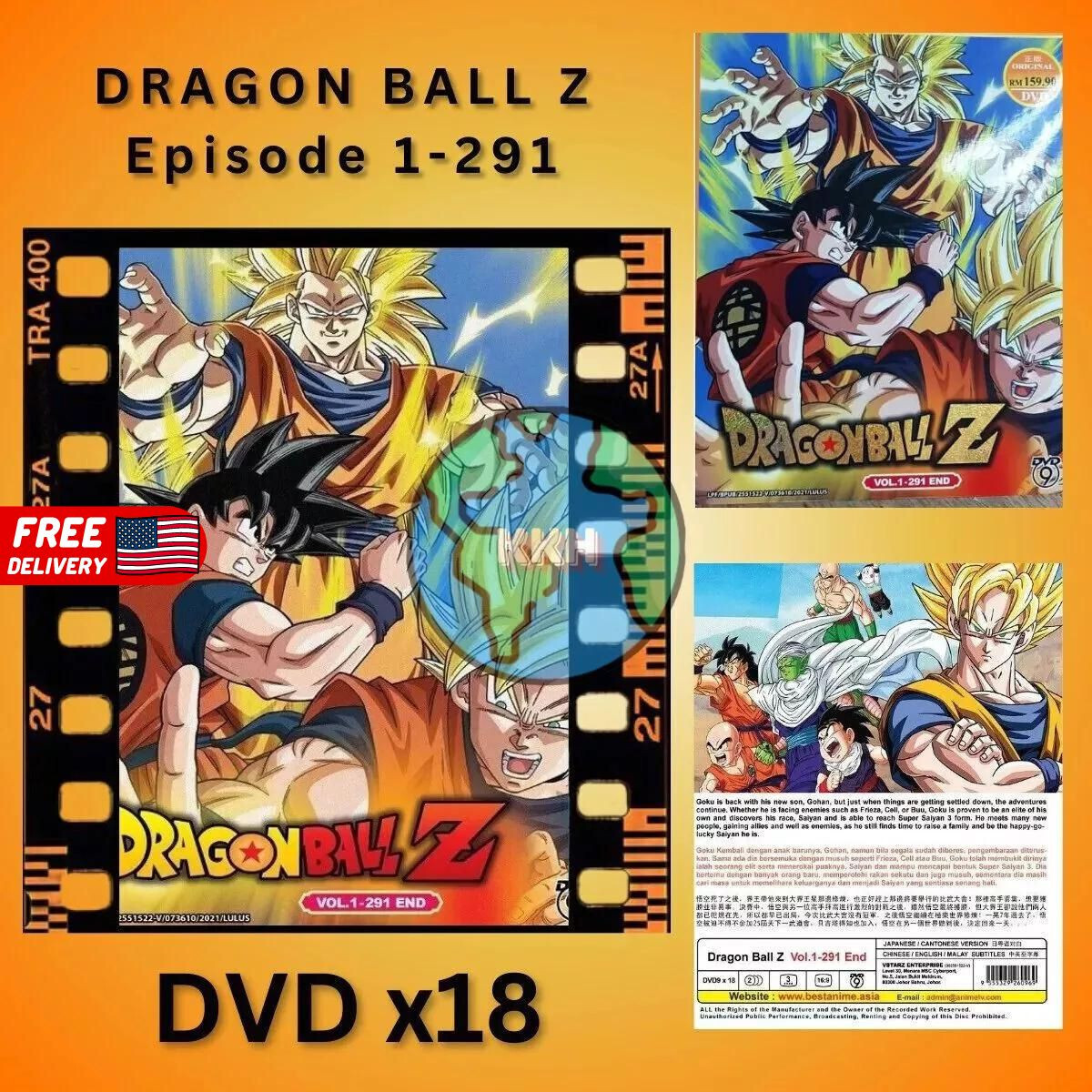 Anime DVD Dragon Ball Z Complete Collection 1-291 Box