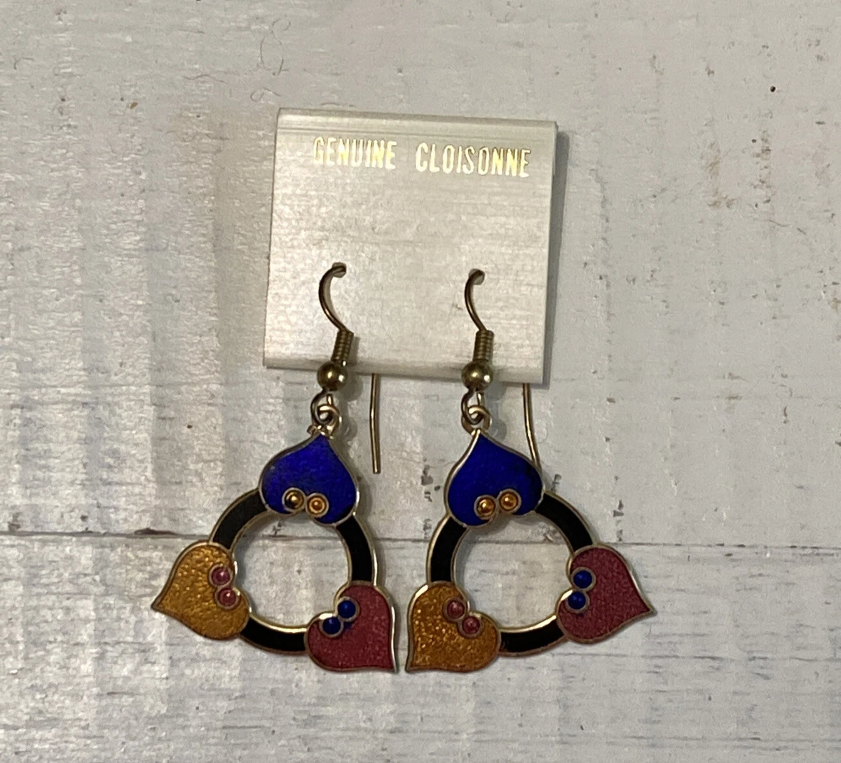Vintage New Genuine Cloisonn Earrings eBay