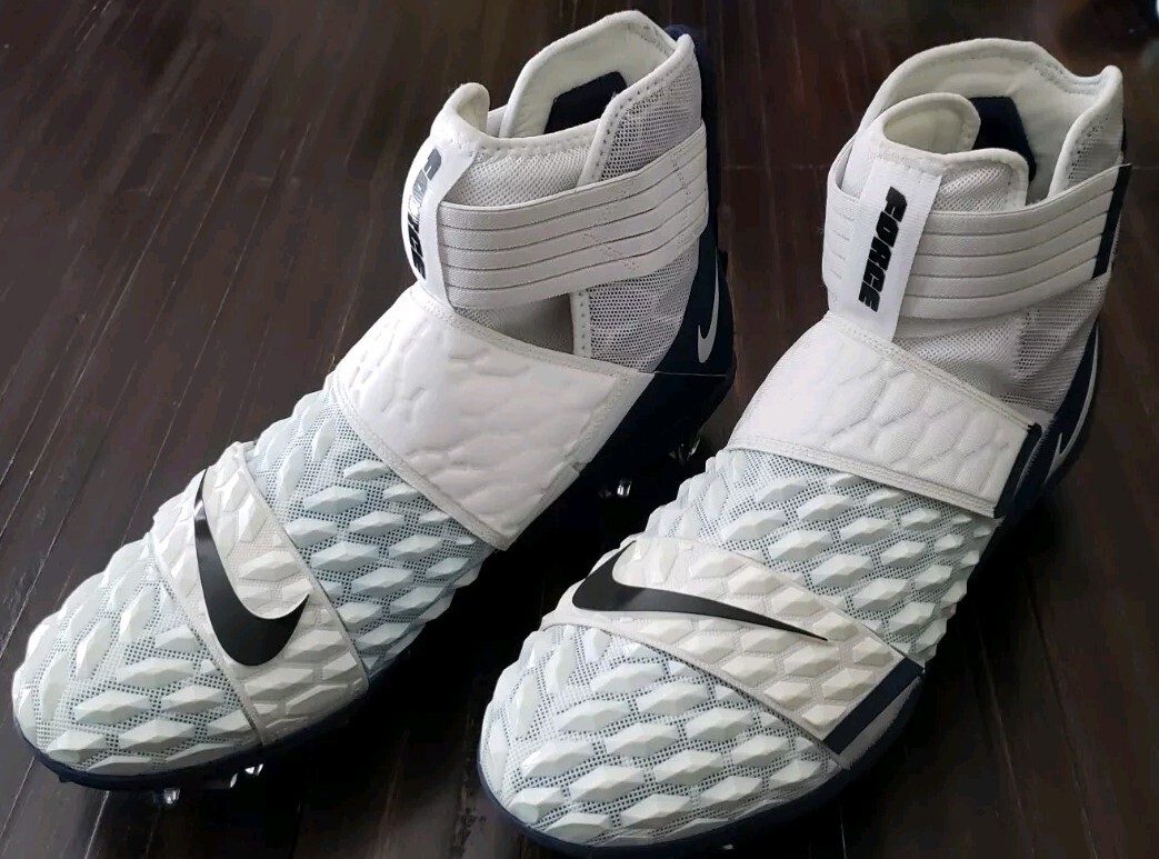 Nike Force Savage Elite 2 Football Cleats White/Navy Men\'s Size 17 NEVER WORN Nike Force Savage Elite 2 “White College Navy” Men main image 2
