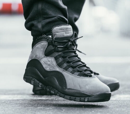 gray and black jordan 10