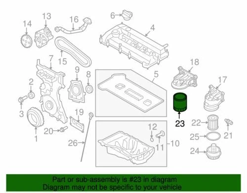 Filtro de aceite de motor Ford EcoSport Escape 2003-2021 OEM NUEVO BE8Z-6731-AB Foto 2 de 2