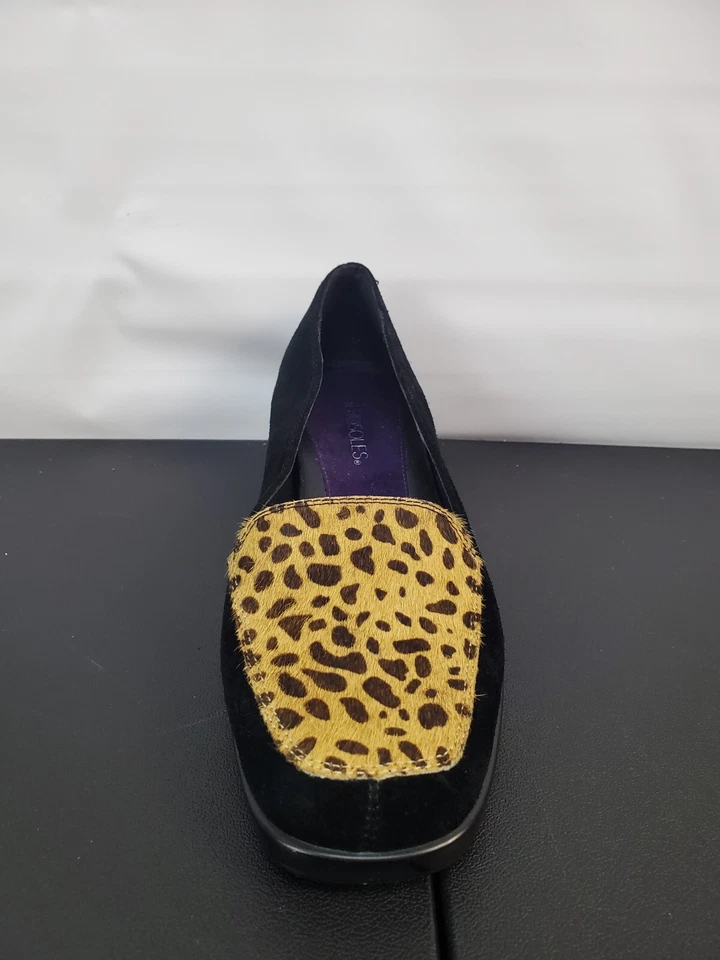 Aerosoles Examen Final Leopardo Combo Cómodo Negro Tacones Zapatos Mujer Talla 8 Foto 3 de 4