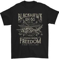 Blackhawk Uh60 Militaire Hélicoptère Armée T-Shirt 100% Coton