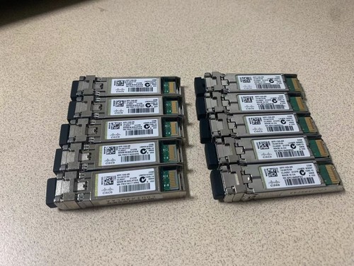 LOT 100 Cisco Genuine SFP-10G-SR V03 10G 850NM SFP+ module fast shipping - 第 1/6 張圖片