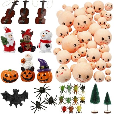 Niedliche Miniaturmodelle Figuren Insekten Chritmas Baum Halloween Perlen Kugeln wählen
