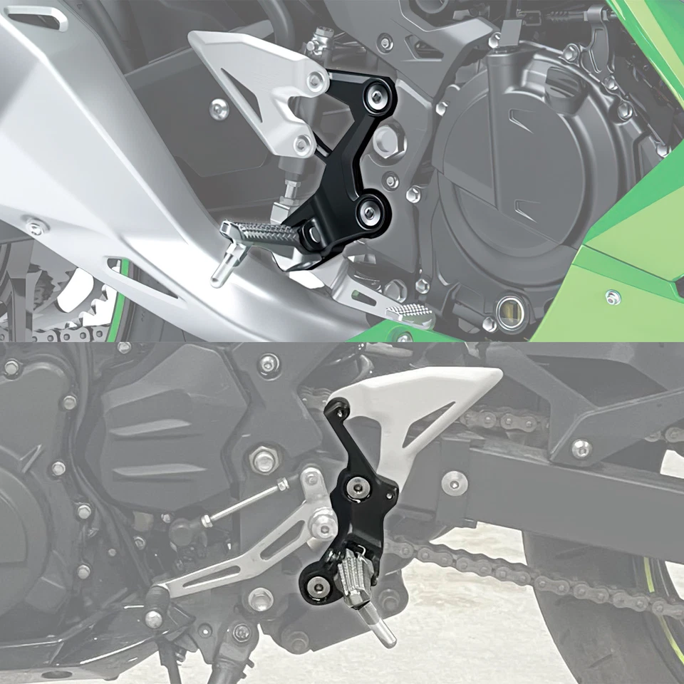 Soporte de estriberas delanteras para Kawasaki Ninja 400 18-24 Z500 2024 Z400 19-24 Foto 4 de 4