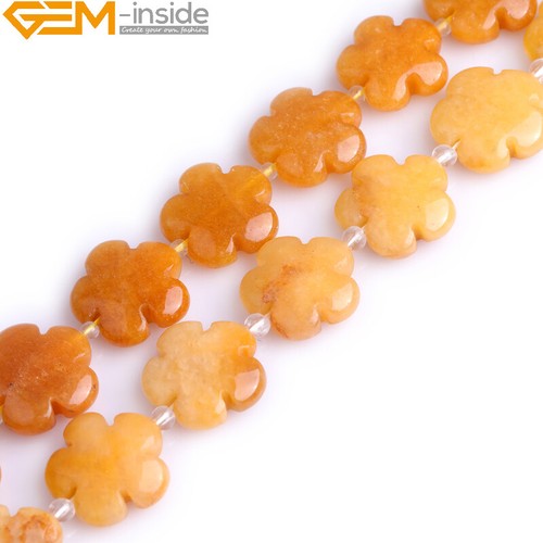 Natural 20mm Assorted Flower Gems Loose Beads For Jewelry Making 15" Jade Jasper - Picture 7 of 65