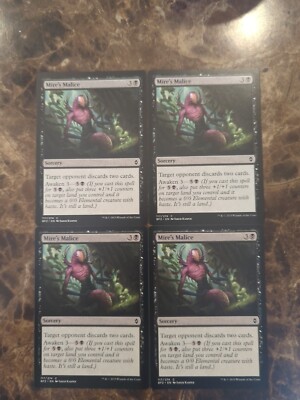 (4) Mire's Malice *PLAYSET* Battle for Zendikar NM MTG {ARCANE MANA CARDS}