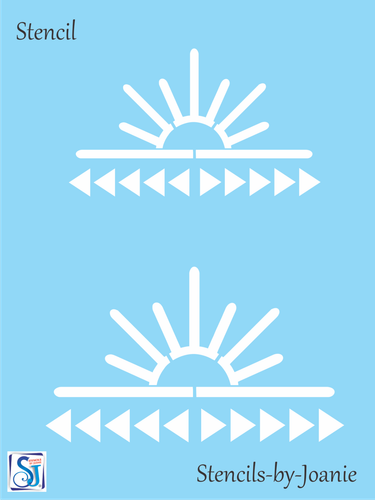 Joanie Boho Sun Stencil Desert Southwest Bohemian Geo Arrow DIY Craft Art Signs - Picture 3 of 35