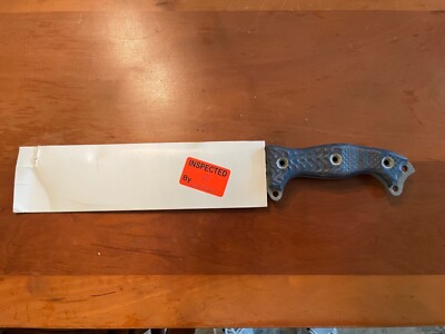 FFBM BUSSE Knife, in new condition, safe queen, grey blade, blue G10 handle