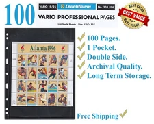 100 Lighthouse Vario 1S Album Pages 1 Pocket Double Side Archival Black Sheets