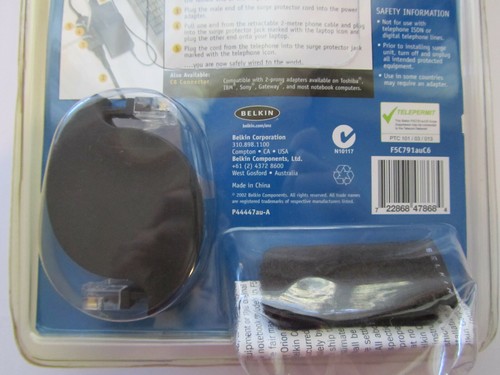 BELKIN FSC791auC6 NOTEBOOK TRAVEL SURGE PROTECTOR SEALED UNUSED - Picture 5 of 5