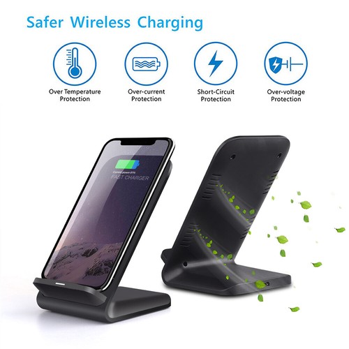 30W Fast Wireless Charger Dock Stand For Apple iPhone Samsung Huawei Cell Phone - Picture 11 of 12