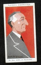 1926 Alick Ritchie Caricature Card of RUFUS ISAACS, 1ST MARQUESS OF READING
