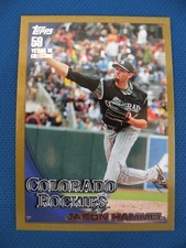 2010 Topps Gold Parallel #2010 Jason Hammel Colorado Rockies #443 0.10S&H