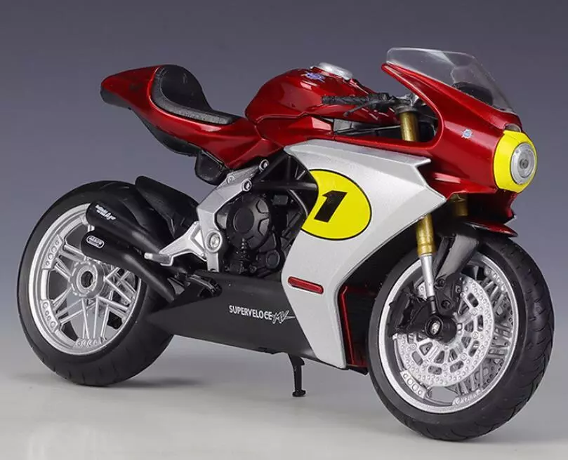 Welly 1:12 2022 MV Agusta Superveloce Ago Motorcycle Model Bike - Image 4 of 4
