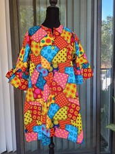 Ankara Causal Dress Made Fits Size L, 12-14