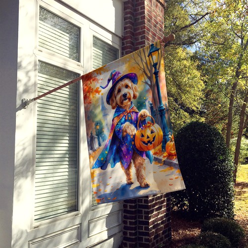 Goldendoodle Halloween Trick or Treat Flag Canvas House Size DAC8367CHF - Picture 2 of 4