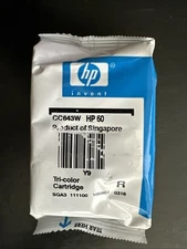 HP 60 Black Ink Cartridge CC640W Genuine OEM Brand New Sealed