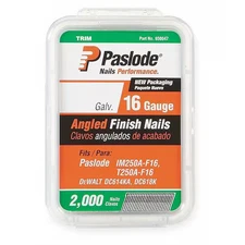 Paslode 650047 Collated Finishing Nail, 2 In L, 16 Ga, Zinc Galvanized, T-Head