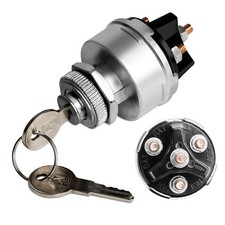 Ignition Switch with Key, 4-Position Universal Ignition Key Switch 12V for Ca...