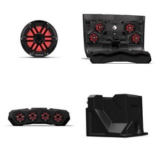 Rockford Fosgate Polaris Ranger Audio Bundle   Roof  Rear Speaker System, 8 ...